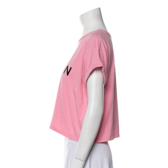 Balmain Logo Pink Boxy Short Sleeve Graphic Tee Sz Medium - Picture 2 of 16